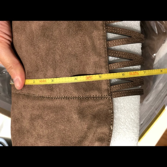 Size 10 Taupe faux suede strap back cage cutout - Picture 7 of 7